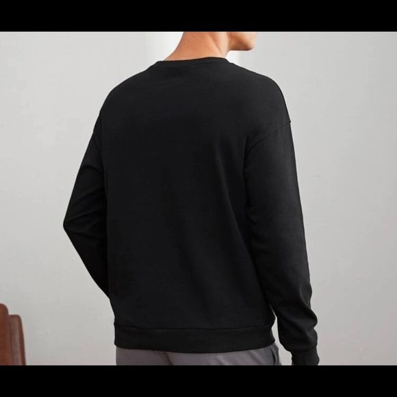 Men drop shoulder flag and letter pullover M - Picture 7 of 7